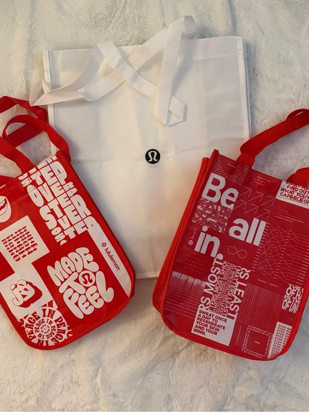 lululemon athletica reusable bags *3